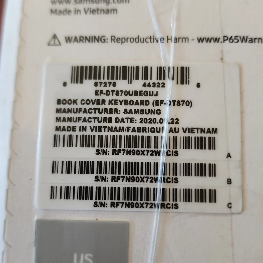 🌞HPx2🌞 NIB Samsung: Book Cover Keyboard Galaxy Tab S7/S7-5G